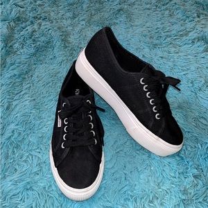black platform sneakers